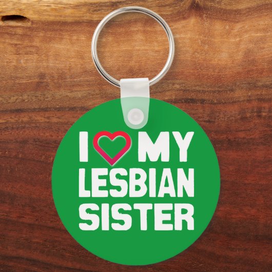 私は私のレズビアンの妹が大好き – -.png キーホルダー (正面)