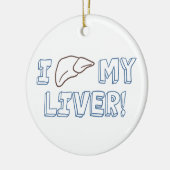 私は私のレバーを愛します セラミックオーナメント (左)