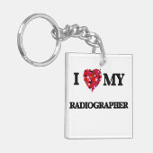 私は私のレントゲン写真技術者を愛します キーホルダー (正面左)