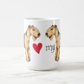 私は私のレークランドテリアを愛します コーヒーマグカップ (中央)
