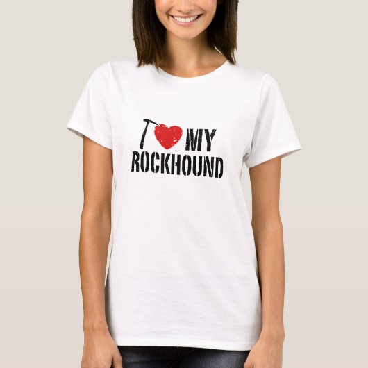 私は私のロックハウンドが大好き Tシャツ (正面)