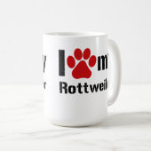 私は私のロットワイラーを愛します コーヒーマグカップ (正面右)