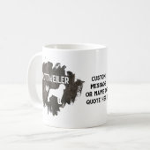 私は私のロットワイラー犬のペット白熱［赤熱］光を放つハート コーヒーマグカップ (正面左)