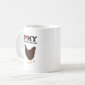 私は私のロードアイランド赤を愛します コーヒーマグカップ (正面左)