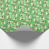 私は私のワイヤーフォックステリア犬を愛します ラッピングペーパー (角)