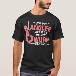 私は私のワームの魚釣り角度を見たい天使 Tシャツ