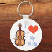 私は私のヴィオラが大好き キーホルダー (正面)
