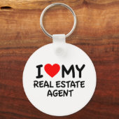 私は私の不動産の実在代理人を愛する キーホルダー (正面)