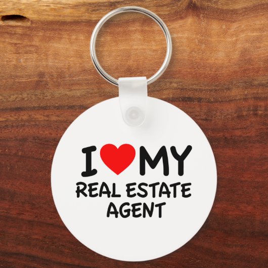 私は私の不動産の実在代理人を愛する キーホルダー (正面)