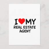 私は私の不動産実在代理者を愛する ポストカード (正面)