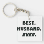 私は私の世界の最も最高のな夫を愛します キーホルダー (正面)