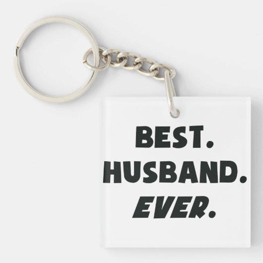 私は私の世界の最も最高のな夫を愛します キーホルダー (正面)