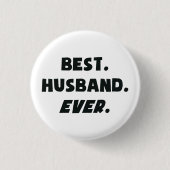 私は私の世界の最も最高のな夫を愛します 缶バッジ (正面)