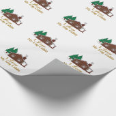 私は私の丸太小屋を愛します ラッピングペーパー (角)