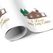 私は私の丸太小屋を愛します ラッピングペーパー (ロールコーナー)