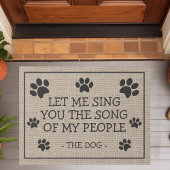 私は私の人々の歌を歌うおもしろい犬 ドアマット