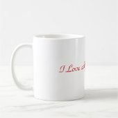 私は私の人をたくさん愛します コーヒーマグカップ (左)