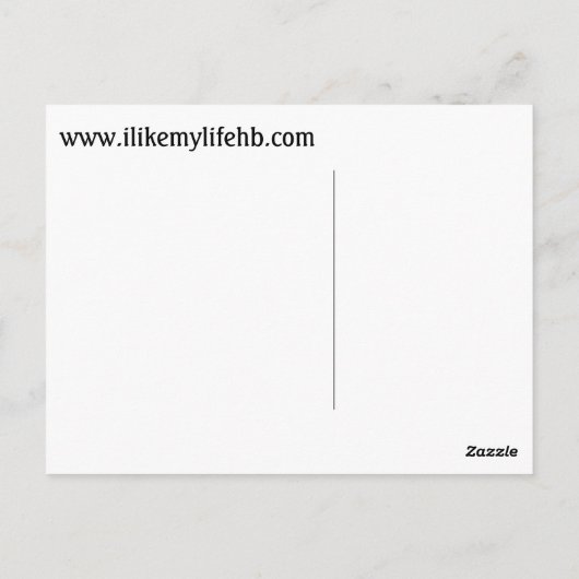 「私は私の人生が好き」オリジナルはがき ポストカード (裏面)