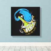 「私は私の人生が好き」オリジナルキャンバス キャンバスプリント (インサイチュ (ウッドフロア))