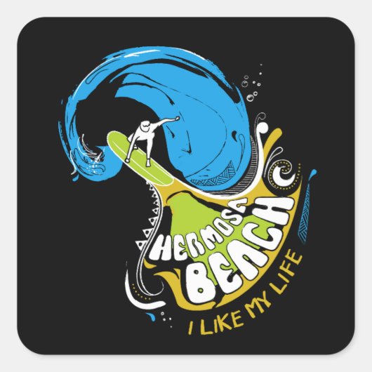 「私は私の人生が好き」オリジナルシール スクエアシール (正面)