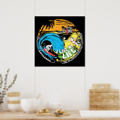 「私は私の人生が好き」ビーチポスター ポスター (キッチン)