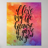 私は私の人生を愛してい与えるのは私のポスター ポスター (正面)