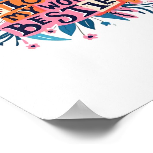 私は私の仕事のベストワークのベストギフトクラシック ポスター (角)