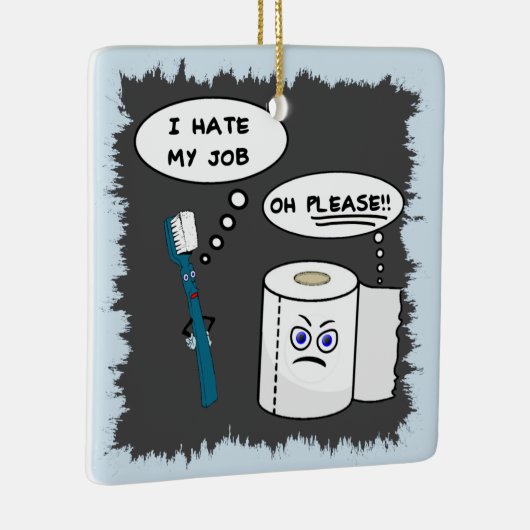 私は私の仕事の陶磁器のオーナメントを憎みます セラミックオーナメント (右)