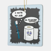 私は私の仕事の陶磁器のオーナメントを憎みます セラミックオーナメント (左)
