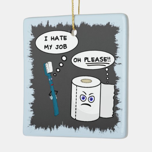私は私の仕事の陶磁器のオーナメントを憎みます セラミックオーナメント (左)