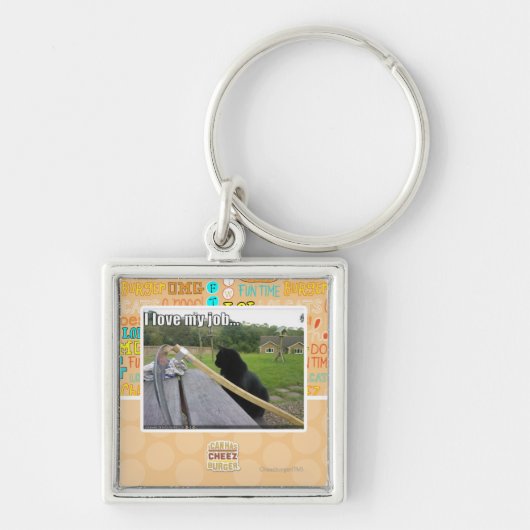 私は私の仕事を愛します キーホルダー (正面)