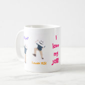 私は私の仕事を愛します! コーヒーマグカップ (正面左)