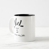 私は私の仕事を愛します ツートーンマグカップ (正面左)