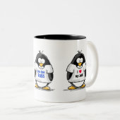 私は私の仕事を愛します-私はボスです ツートーンマグカップ (正面右)