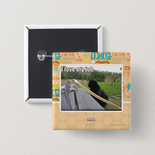 私は私の仕事を愛します 缶バッジ (正面&裏面)