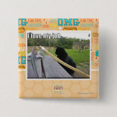 私は私の仕事を愛します 缶バッジ (正面)