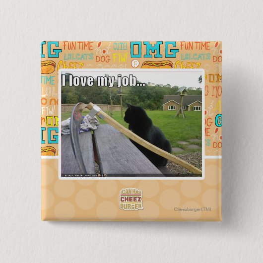 私は私の仕事を愛します 缶バッジ (正面)