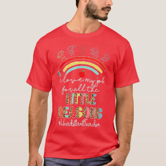 私は私の仕事を愛するヘッドスタート先生レインボーに戻るSc Tシャツ