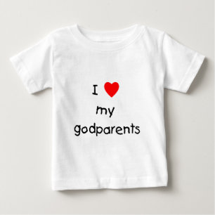 私は私の代父母を愛します ベビーTシャツ