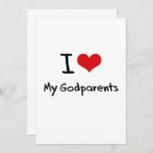 私は私の代父母を愛します 招待状 (正面/裏面)