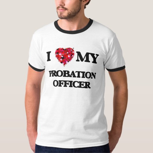 私は私の保護観察官を愛します Tシャツ (正面)