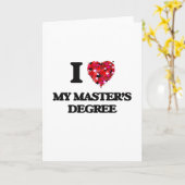 私は私の修士号を愛します カード (黄色い花)