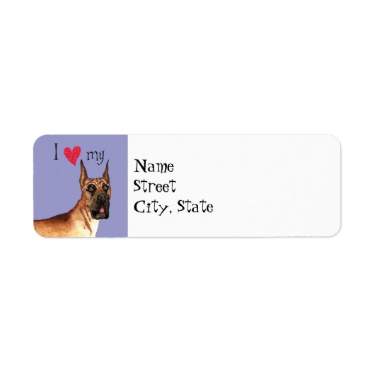 私は私の偉大なダンが大好き ラベル (正面)