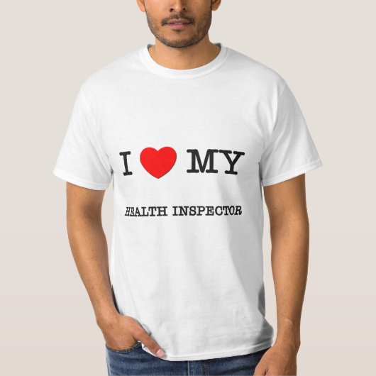 私は私の健康の検査官を愛します Tシャツ (正面)