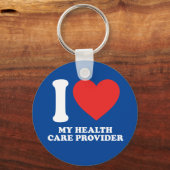 私は私の健康プロバイダを愛し気にている キーホルダー (正面)