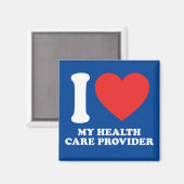 私は私の健康プロバイダを愛し気にている マグネット (正面/裏面)
