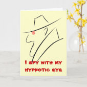 私は私の催眠性の目のバースデー・カードと調査します カード (黄色い花)