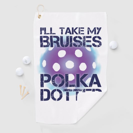 私は私の傷あとのポルカにPickleball点々のあるなタオルを取ります ゴルフタオル (インサイチュ)