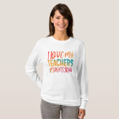 私は私の先生が大好き。 Tシャツ (正面フル)
