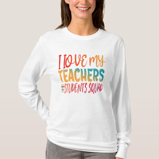 私は私の先生が大好き。 Tシャツ (正面)